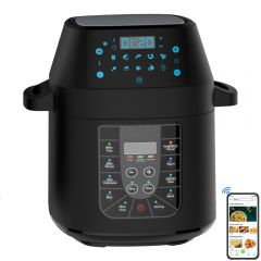 YBW610 Black 6L/8L 50/70KPA Intelligent Household Electric Pressure Cooker With Air Fryer