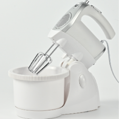 High quality household stand hand mixer with 4L S/S bowl comes with 400 watts of power and a 5-speed transmission