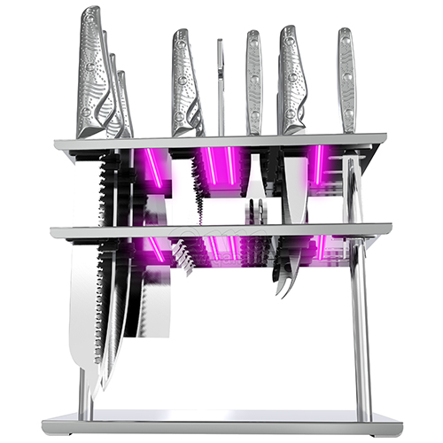 QANA Wholesale OEM 25pcs Kitchen knife set Chef knife set butcher Cooking UV Disinfection Knife Set
