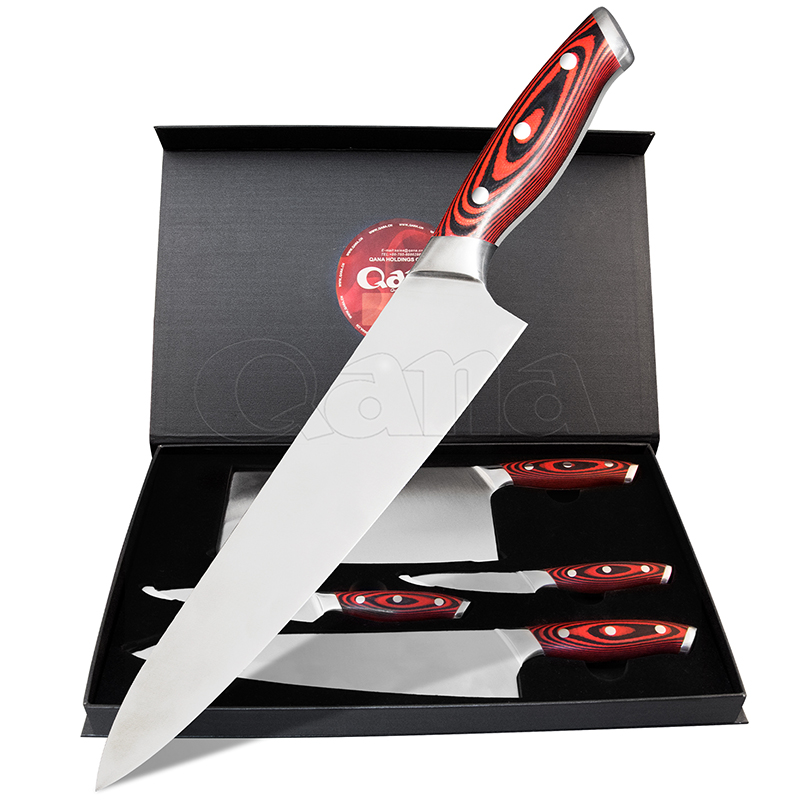 Germany Stainless Steel Knife With Gift Case Damascus Kitchen Chef Butcher Knives Set