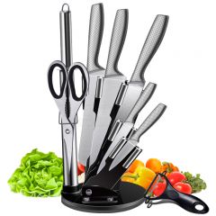 Free Sample QANA Factory Wholesale steel knife rack japanese damascus cooking knife stainless kitchen knives with holder block