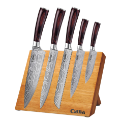 QANA Factory Wholesale OEM 9pcs meat knife kitchen knives set stainless steel chef knife