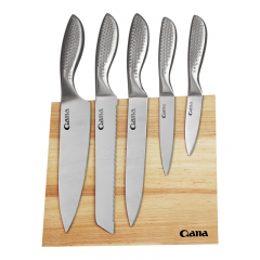 Professional Kitchenware Chef Knife Set Stainless Steel Cheese Knives Wooden Handle