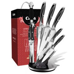 Factory quick delivery of kitchen knife sets for household use 8 pieces steel tip knife set