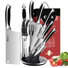 QANA 9Factory quick delivery of kitchen knife sets for household use 8 pieces steel tip knife set