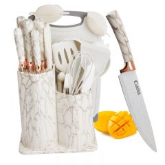 25PCS set hollow handle kitchen knife set silicone kitchenware set combination stainless steel household set series