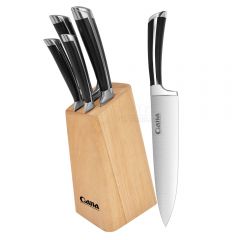 6PCS set of hollow handle wooden knife holder