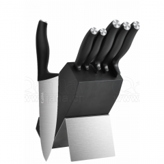 [group buying]6-Piece Knife Set with Plastic Handle Wooden Stand