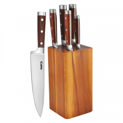 QANA 6PCS Three-layer steel frying pan