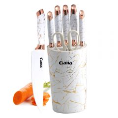 5-Piece Knife Set with Plastic Stand