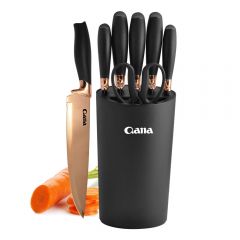 5-Piece Knife Set with Plastic Stand