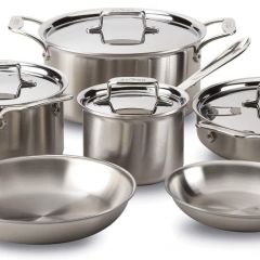 All-Clad 5-Ply Brushed D5 Stainless Cookware Set, Pots and Pans