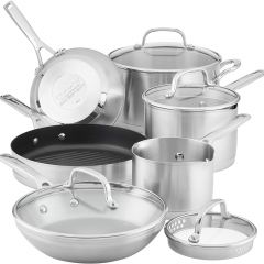 KitchenAid 3-Ply Base Stainless Steel Cookware Pots and Pans Set