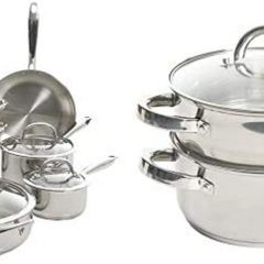 Kenmore Devon Stainless Steel Cookware and Oster Steamer Combo