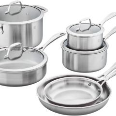 ZWILLING Spirit Stainless Steel Cookware Set, 10pc, Silver