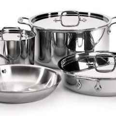 All-Clad Tri-Ply Stainless Steel 7 Piece Cookware Set