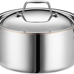 Legend Stainless 6-Quart Copper Core 5 ply Stainless Steel Stock Pot with Lid