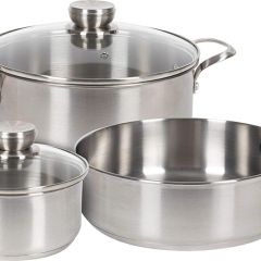 Frigidaire 11FFSPAN02 Ready Cook Cookware, 5-Piece, Stainless Steel, 5 Pieces