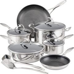 Circulon Clad Stainless Steel Cookware Pots and Pans and Utensil Set 12 Piece