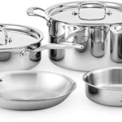 Heritage Steel 10 Piece Cookware Set  Titanium Strengthened 316Ti Stainless Steel 