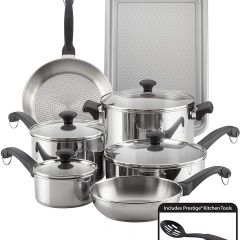 Farberware Classic Traditional Stainless Steel Cookware Pots and Pans Set