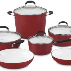 Cuisinart Elements 10-Piece Cookware Set, Red