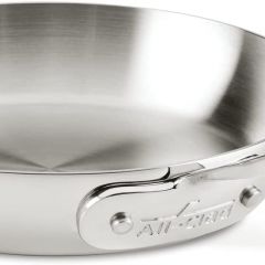 All-Clad D3 Stainless Tri-ply Bonded Stainless Steel Skillet, 7.5 inch, Silver