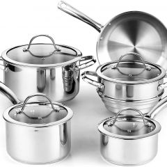 Cooks Standard 9-Piece Classic Stainless Steel Cookware Set 