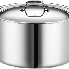 Legend Stainless 12.5-Quart Copper Core 5 ply Stainless Steel Stock Pot with Lid