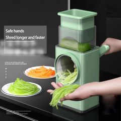 Vegetable cutting artifact hand-shake shredding slicer large-capacity lemon rotary vegetable cutter