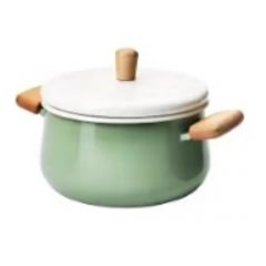 wooden handle soup pot