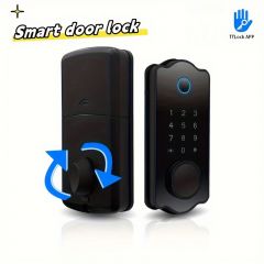 Intelligent door lock, fully automatic fingerprint lock, Bluetooth APP key card unlocking