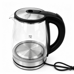 1.8L LED colored light glass kettle 