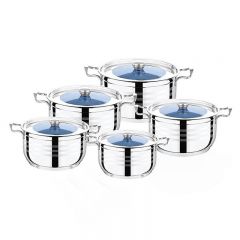 10Pcs Stainless Steel Cookware Set Stock Soup Pots