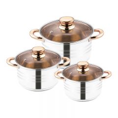 6Pcs Stainless Steel Kitchen Pot Cookware Set for Cooking Set