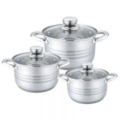 6Pcs Stainless Steel Cookware Set for Induction Cookers Gas Electric Ceramic Stoves