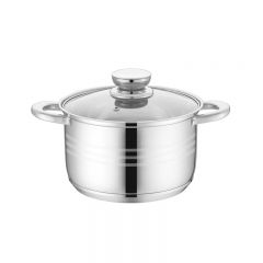 Stainless Steel Stockpot Glass Lid Great for Cooking Soup Stockpot Set for Home Kitchen Use