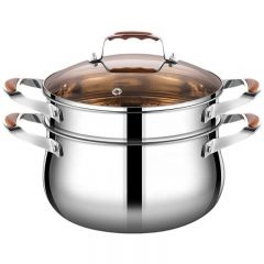 Food Grade Stainless Steel Cookware Inductional Soup Cooking Pot Stockpot Casserole with Anti-heat Handle