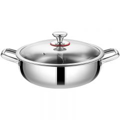 Stainless Steel Double-flavor hot pot hot pot induction cooker gas stove universal large capacity extra thick double ear pot