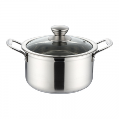 Stainless Steel Kitchen Sauce Stew Pot Non-stick Cooking Soup Stock Pot with Glass Lids Casserole