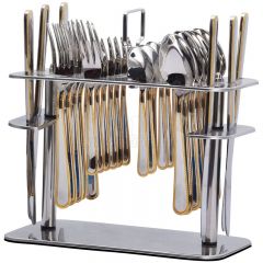 QANA Factory Wholesale OEM tea spoon knife and fork Cutlery Sets Eco-Friendly Metal Type Dinnerware Stainless Steel Tableware