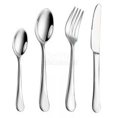 QANA Factory Wholesale OEM flatware stainless steel cutlery set with wooden case pckaing knife and fork spoon tableware