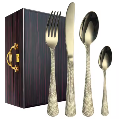 24pcs High Quality cutlery set stainless steel flatware cutlery set with gift box packing