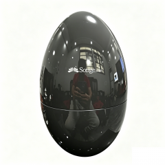 24PCS black egg shaped cutlery bucket set