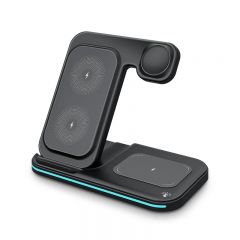Wireless Charger 3 in 1 15W Fast Charging Station for iPhone 16/15/14/13 /Plus/Pro/Pro Max/12/11