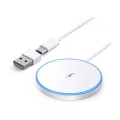 Fast 15W Type C Qi Wireless Charger Pad Station Magnet Charger Mobile Phone Accessory Overvoltage OCP Protection 5V/2A Input