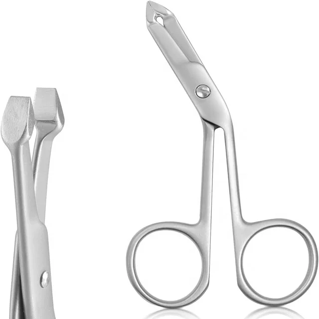 Professional Stainless Steel Eyebrow Tweezers Scissor For Facial Hair &amp; Ingrown Hair Removal Eye Brow Shaping Tool