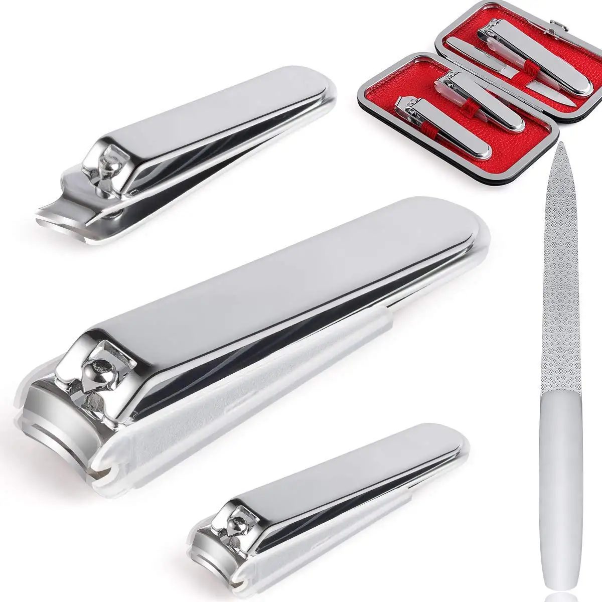 Toe Nail Clippers And Fingernail Clippers For Men Women Kids 4 Pcs Nail Cutter Set With Nail File Made In Pakistan