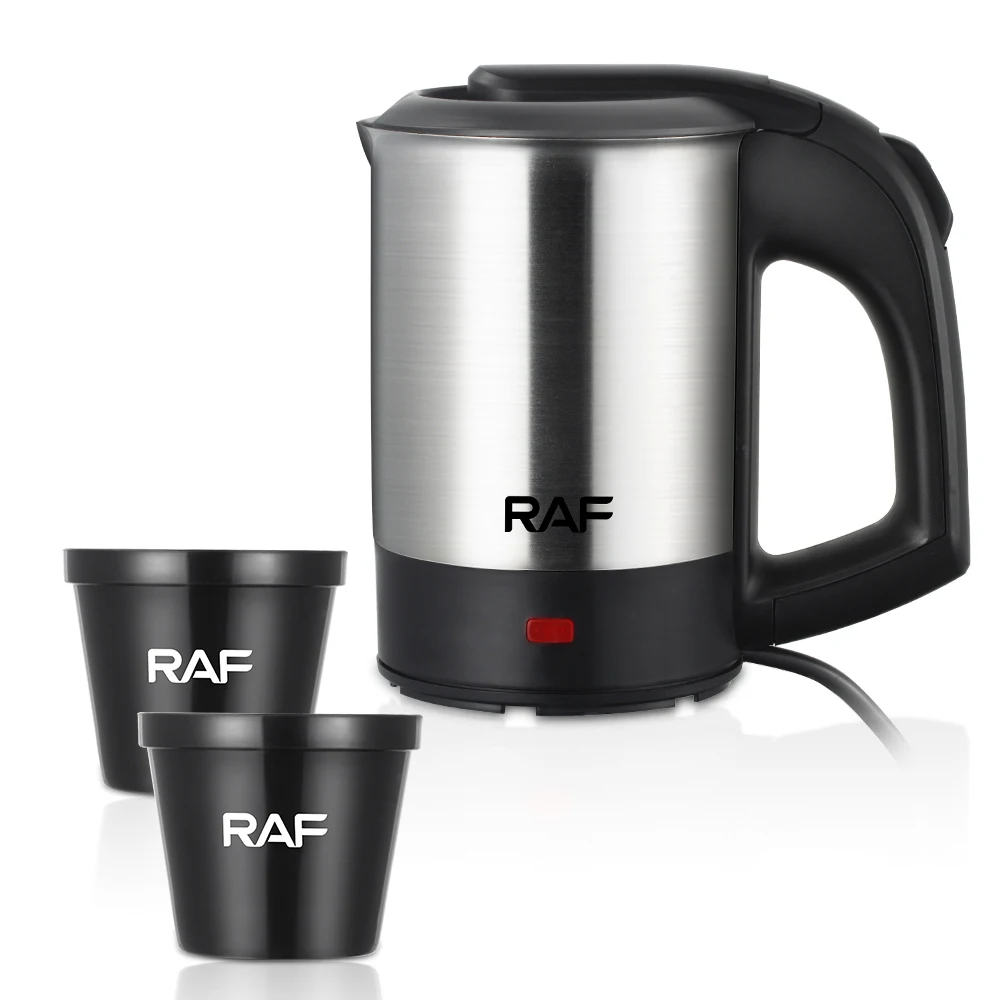 Raf 500ml Car Travel Electric Kettle R.70000 150-250w Rapid Boiling Indicator Light Portable Stainless Steel Kettle For Car Use