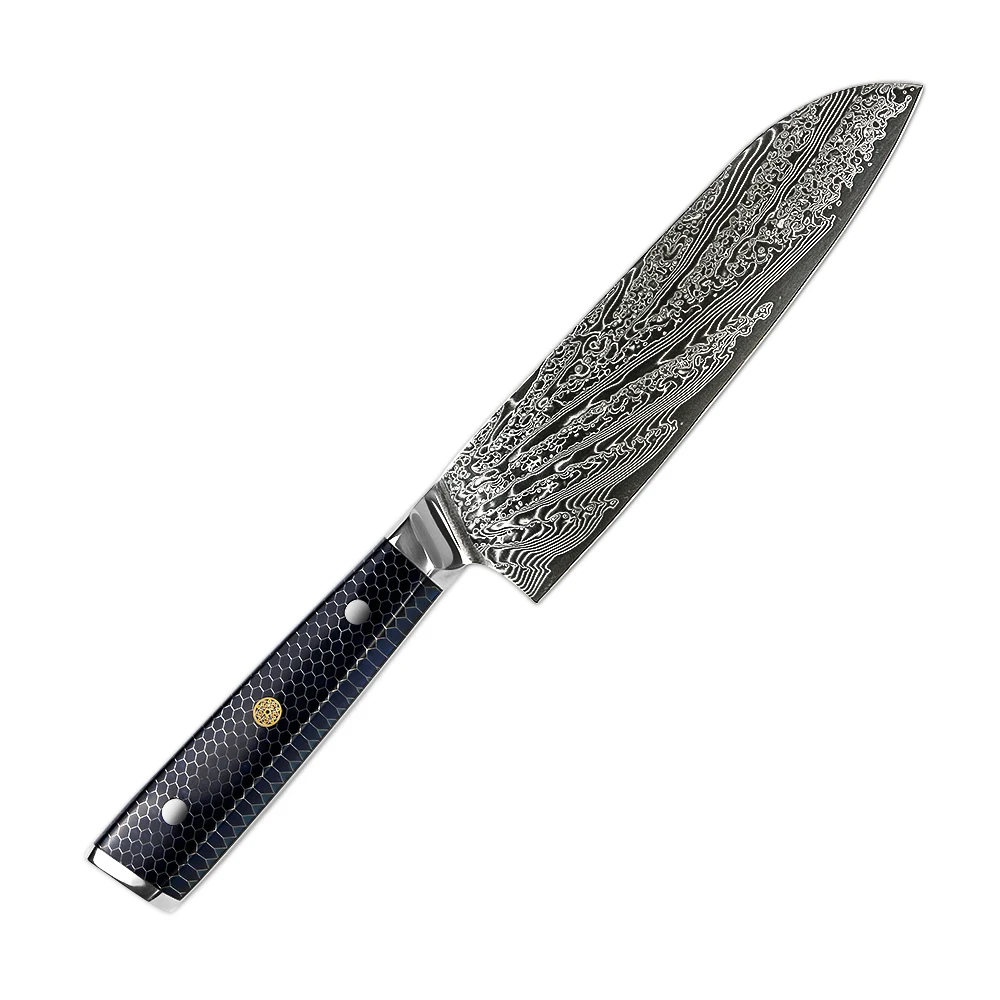 67 Layers Vg10 Damascus Steel 8 Inch Chef Kitchen Knives With Stabilized Wood Handle 60-62 Hrc Hardness Eco-friendly
